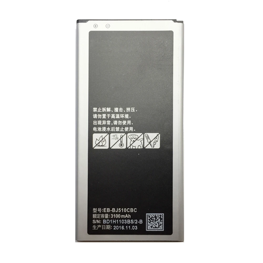 Полимерный литий-ионный аккумулятор Батарея для Samsung Galaxy J5 Edition J510 J510F J510G J5109 J5108 Замена Батарея EB-BJ510CBE 3100 мА-ч