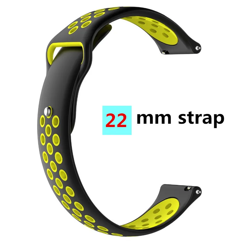 Universal strap 22 mm wide food grade silicone with two-tone double needle | Электроника