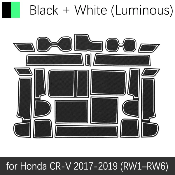 White Luminous Противоскользящий резиновый коврик для Honda CRV CR-V CR V 5th Gen V аксессуары наклейки коврик для телефона - Название цвета: White Luminous