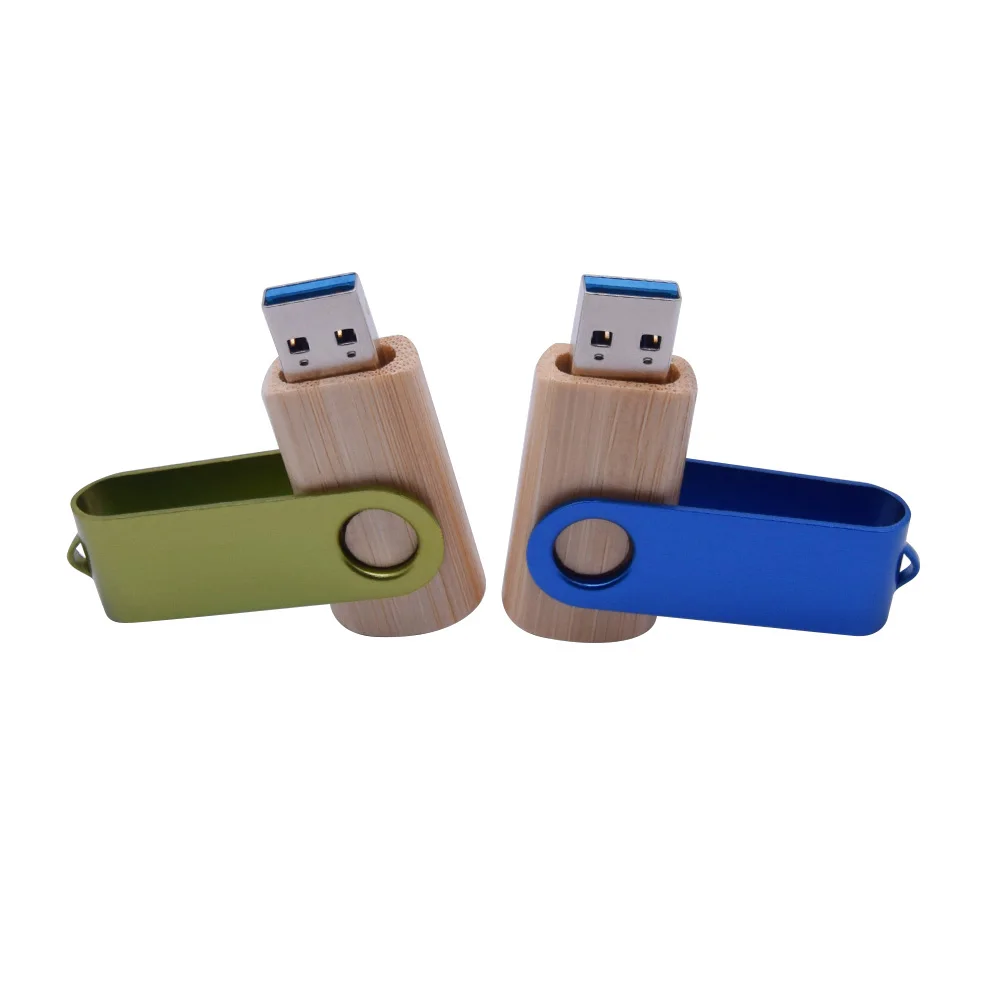 Флешка с деревянным вращающимся зажимом логотипом на заказ Usb 3 0 128 ГБ 64 32 темная