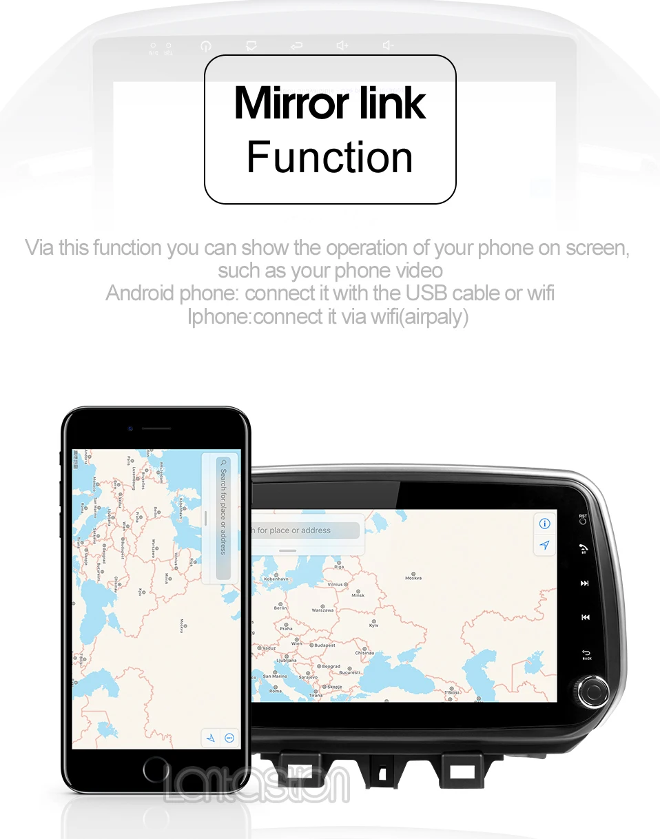 Cheap Android 9.0 car dvd gps player for hyundai Tucson ix35 2018 car dvd gps navigation raido video  player 1 din car stereo 7