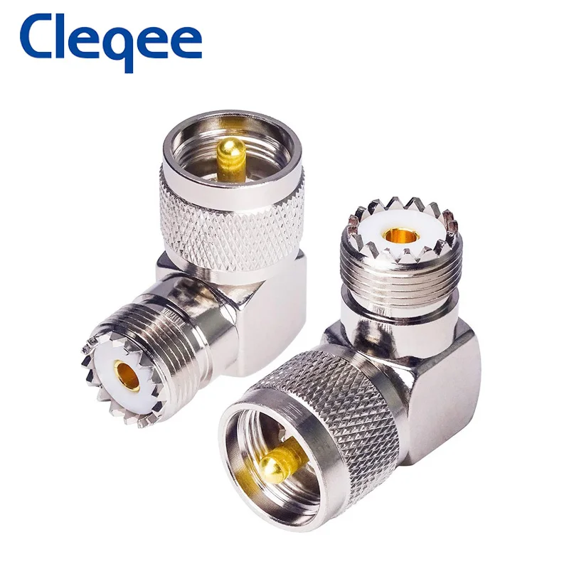 Cleqee 1 шт. прямоугольный UHF PL259 штекер к гнездовому разъему SO239 RF коаксиальный
