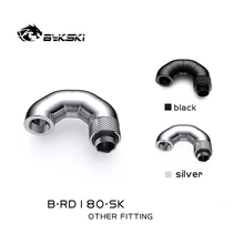 Bykski – adaptateur à raccord rotatif B RD180 SK °, filetage 180 G1/4 ", en laiton, métallique, pour PC, refroidissement par eau