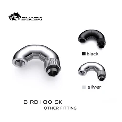 Bykski – adaptateur à raccord rotatif B RD180 SK °, filetage 180 G1/4 ", en laiton, métallique, pour PC, refroidissement par eau 