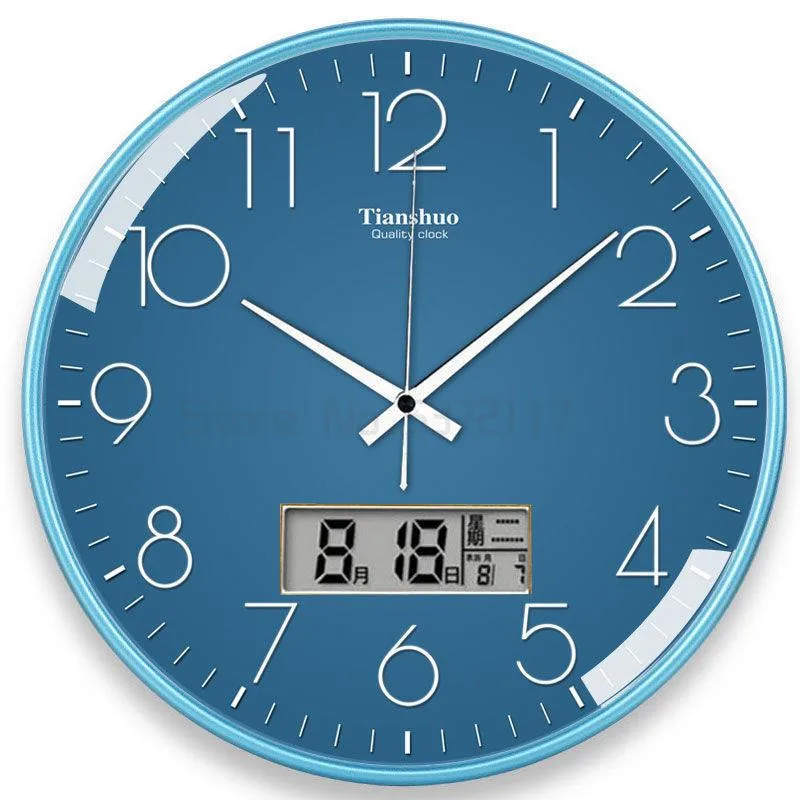 Nordic Big Wall Clock Living Room Creative Silent Led Electronic Clocks