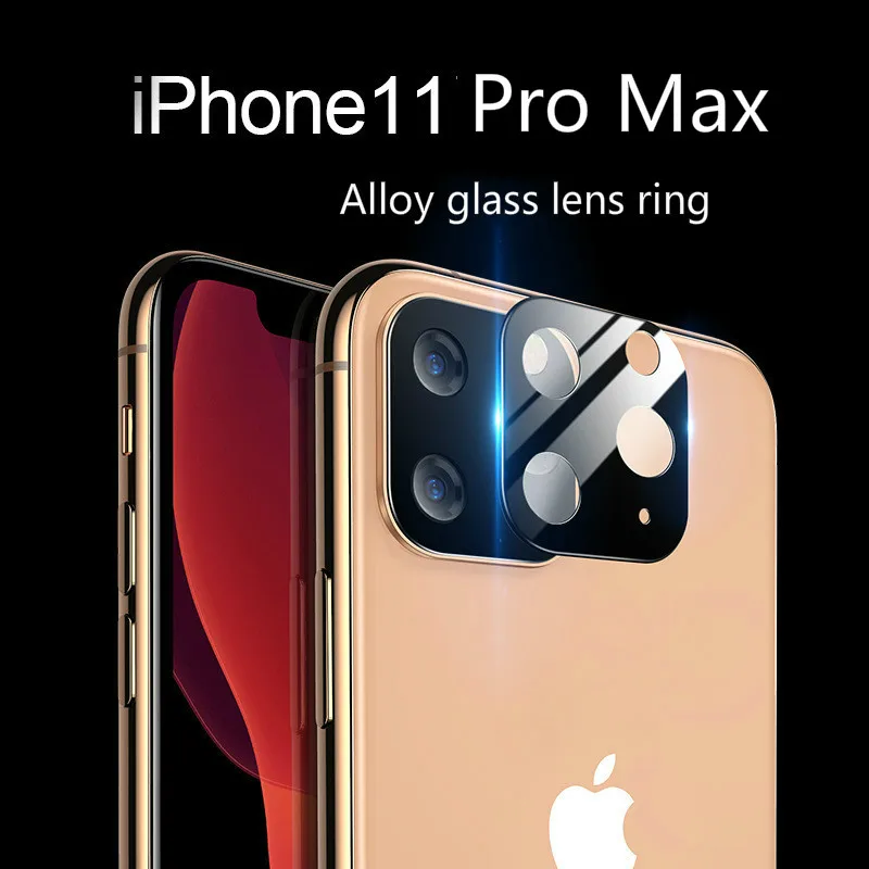 Для IPhone 11 Pro Max эффектом гладкого закаленного Стекло задняя Камера линзы с защитой от взрыва Титан сплав чехол металлический каркас защитная пленка
