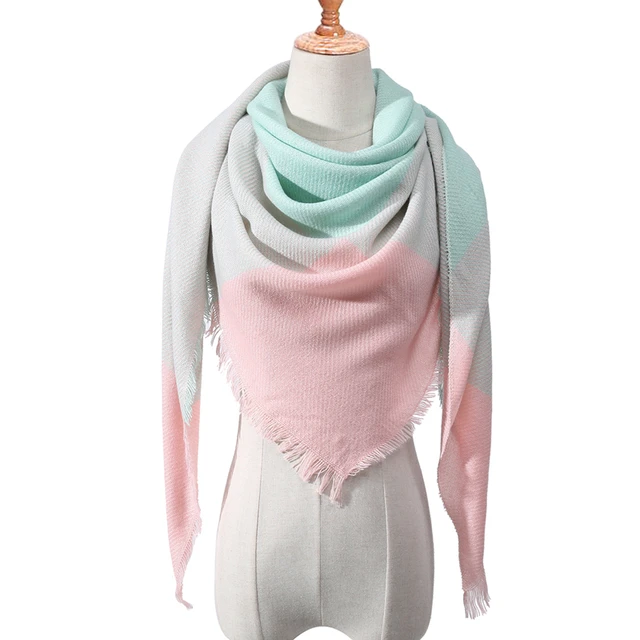 Designer 2021 knitted spring winter women scarf plaid warm cashmere scarves shawls luxury brand neck bandana pashmina lady wrap c13