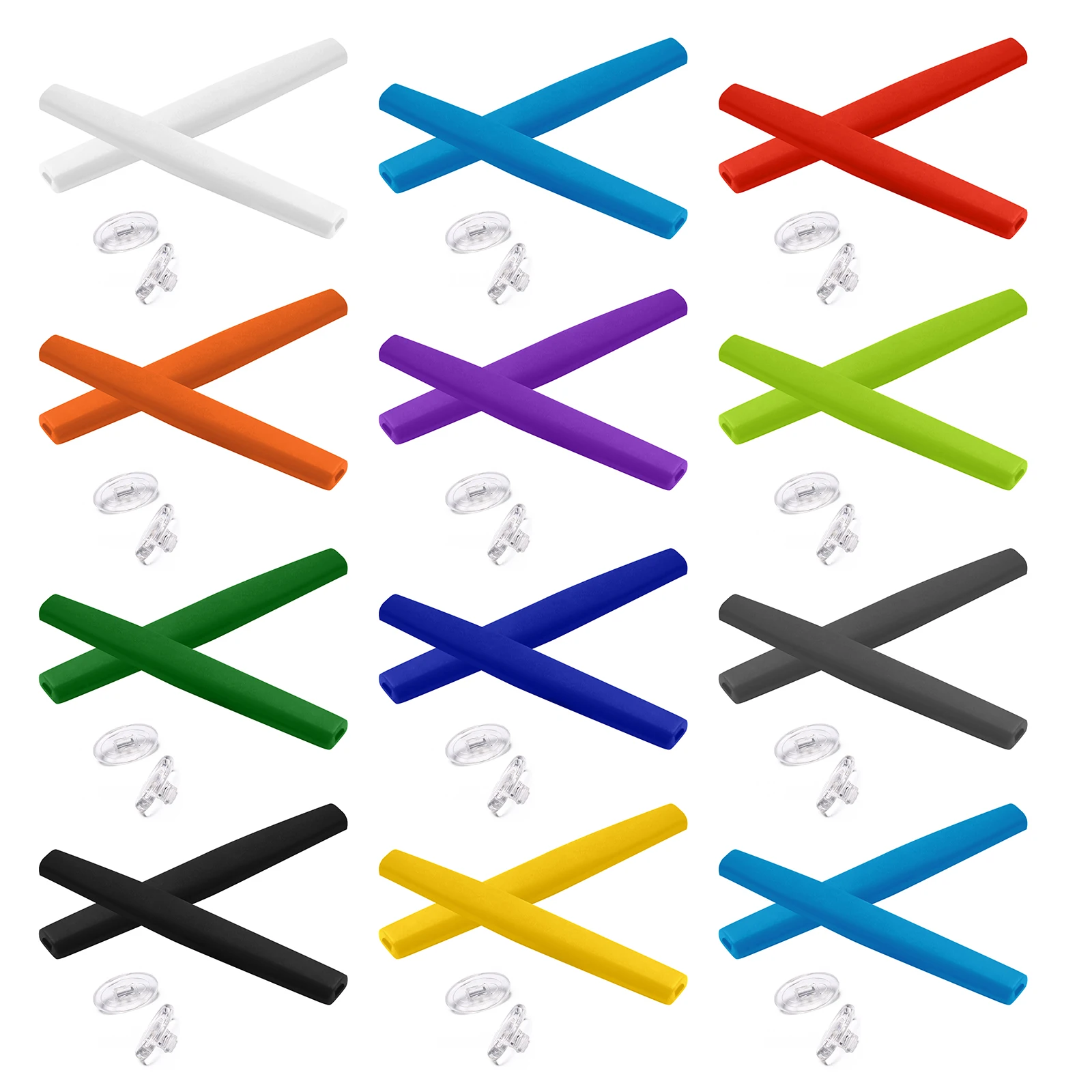 Bsymbo Rubber Kit Replacement Ear Socks & Nose Pads for Authentic Inmate Sunglasses Frame - Options