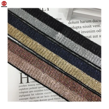 

Dancing party Polyester Sequined Lace Ribbon Shiny Trims Fabric Wedding Headdress DIY Accessories Sewing Garment Embellishment