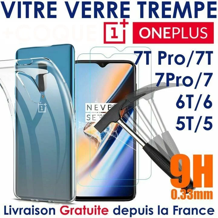 On Sale Pack Coque Silicone Transparent One Plus Verre Tremp For OnePlus 5T 6 T 7T Pro 7 CN Origin | Мобильные телефоны и