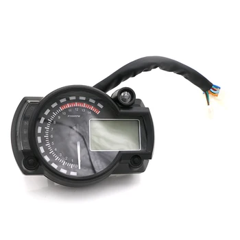 

15000rpm Universal Motorcycle Adjustable LCD Digital Light Speedometer Tachometer Odometer Gauge Cruiser Chopper Cafe Racer