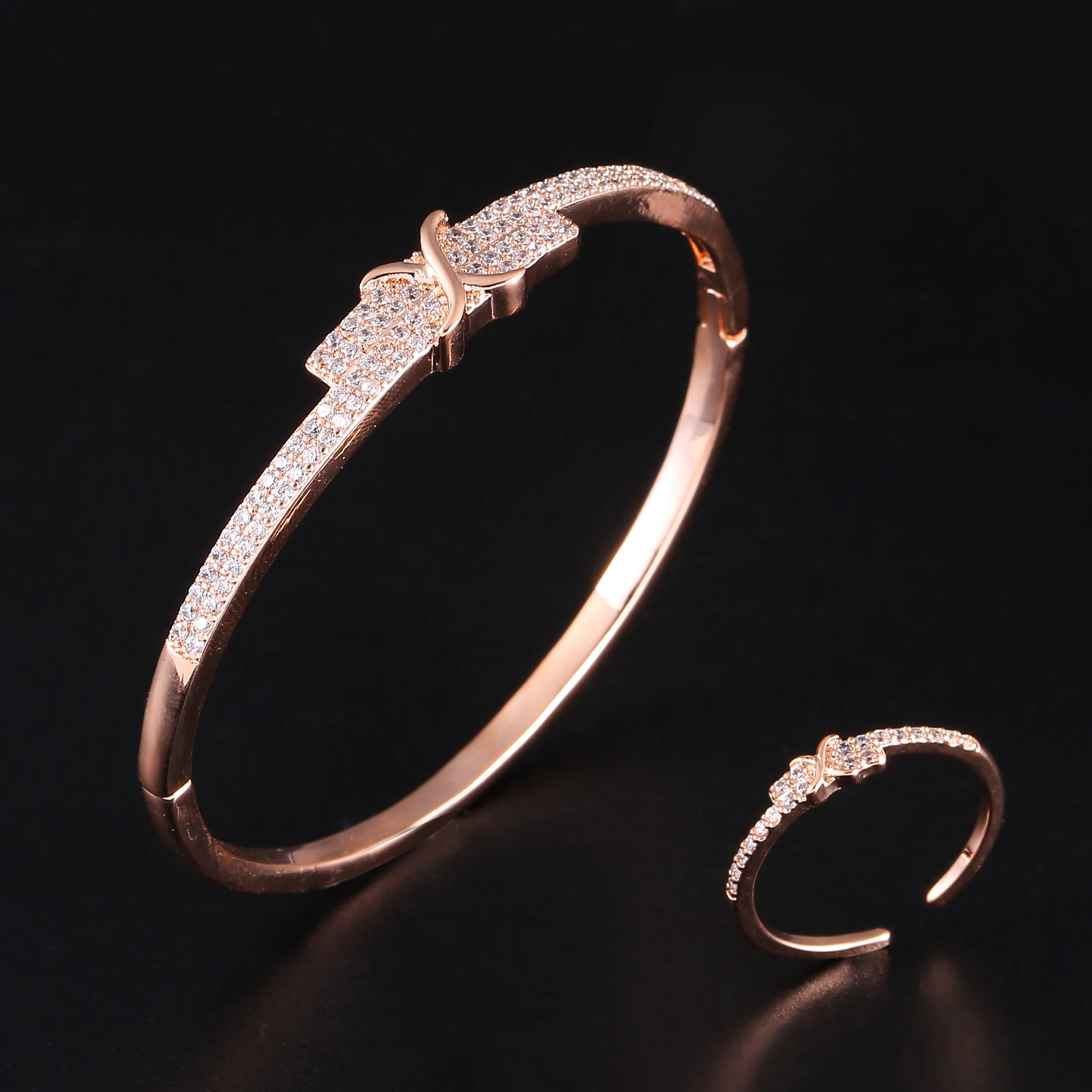 Циркониевый минутный женский браслет набор для жены подарки на день