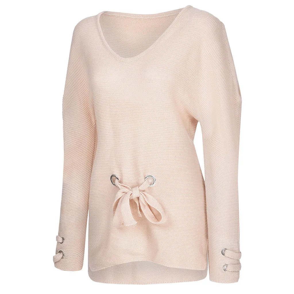 JAYCOSIN Autumn Winter Knit Sweater Women Soft O-neck Sweater Solid Color Sweater Winter Lady Warm Long Sleeve Sweater Knitwear