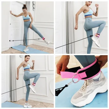 

Resistance Bands with Ankle Straps Cuff with Cable for Attachment Booty Butt Thigh Leg Pulley Strap Lifting Fitness Exercise