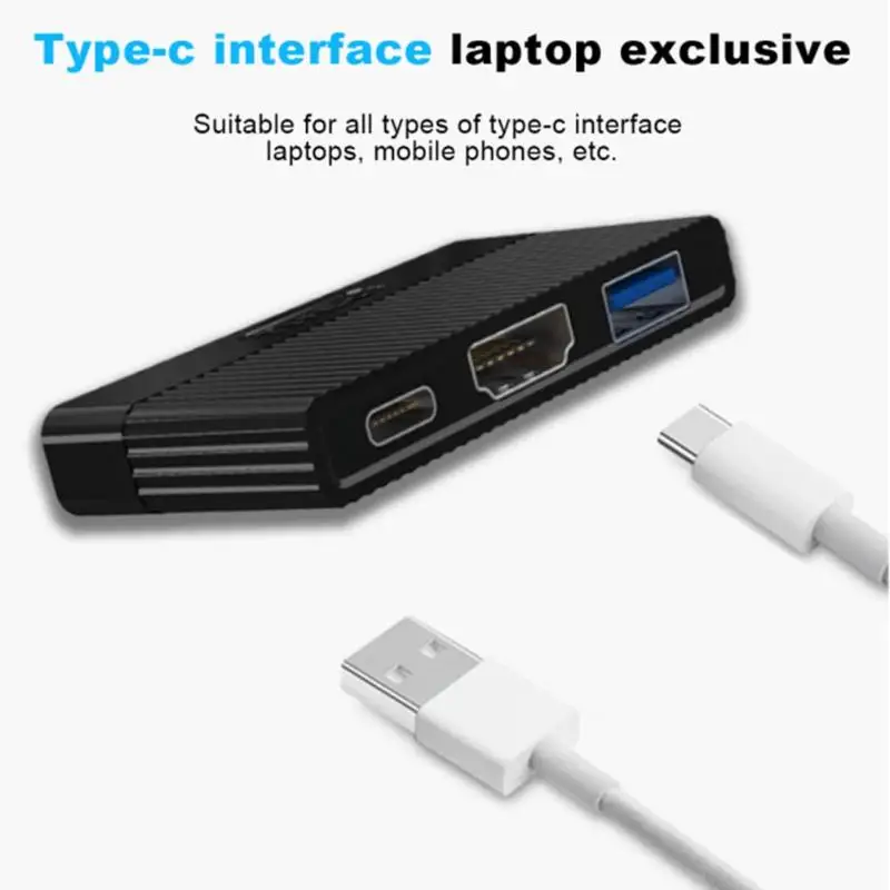 Usb type-C концентратор 3 в 1 USB 3,0 4K видео тип-c HDMI PD Быстрая Зарядка адаптер док-станция для MacBook samsung Galaxy S10 HUAWERI P20 Pro
