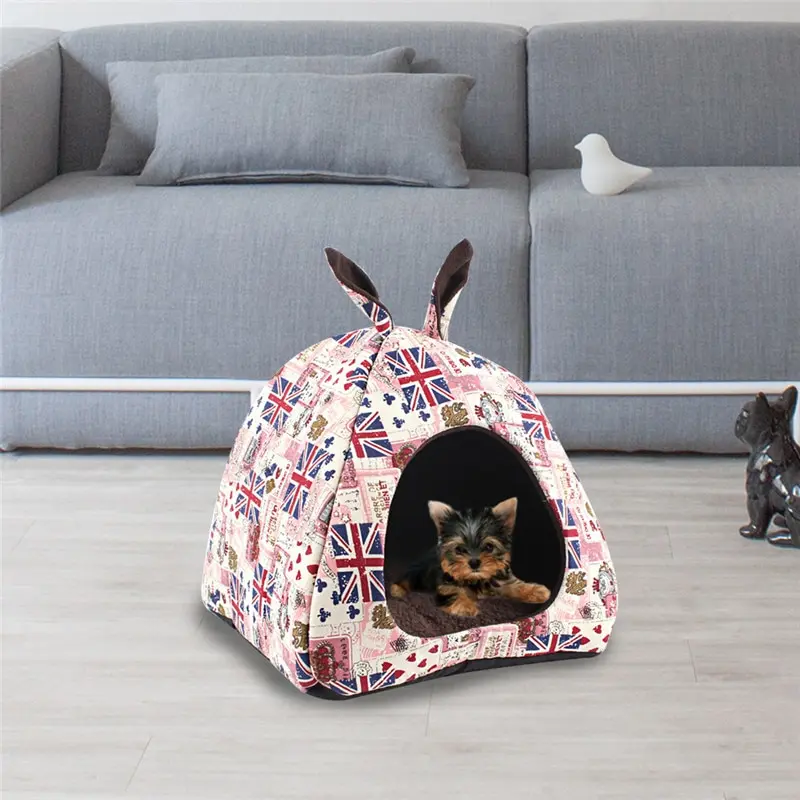 Dog Bed Mat Kennel Soft Dog Puppy Cats Winter Warm Bed House Nest For Small Medium Dogs Printed Plush Cloth Pet Supplies