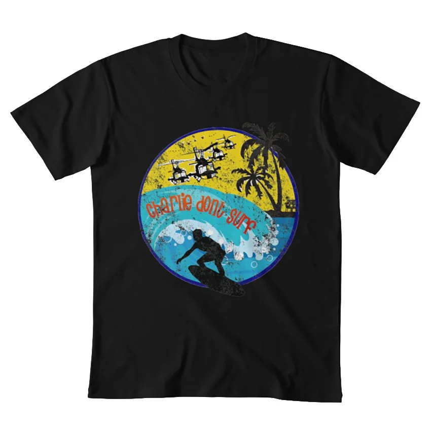 Футболка для серфинга с надписью «CHARLIE Don SURF apocalypse now apocalypse surfing club vietnam»