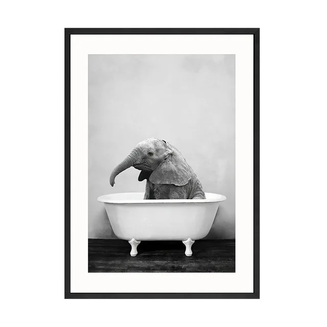 Печать на холсте домашний декор настенная живопись панда Жираф детское животное в ванной Модульная картина в скандинавском стиле плакат для детской комнаты - Цвет: Nordic LXR4377-10