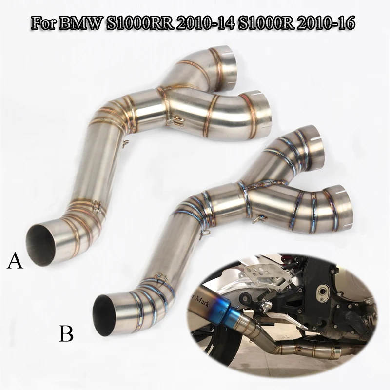 

For BMW S1000R 2010-2016 S1000RR 2010-2014 Slip On 61MM Motorcycle Muffler Exhaust Pipe Middle Link Connect Tube Moto Modified