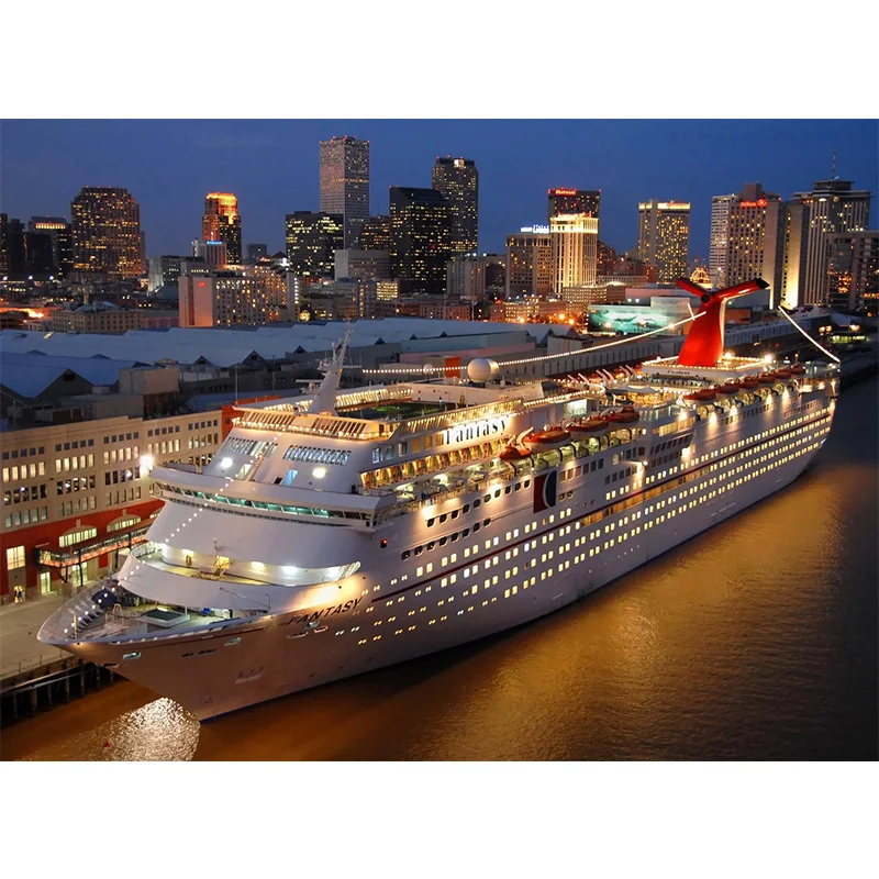 Full 5d DIY Diamond Painting Cross Stitch cruise ship city skyline sea