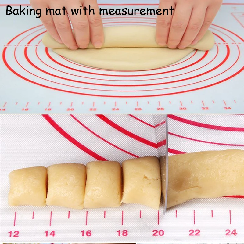 Антипригарное Силиконовое тесто прокатки коврик для выпечки помадка, кондитерские изделия глиняная подкладка лист 40x50 см GQ