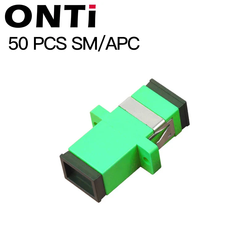 50pcs SM-APC ONTi 50 шт. металлический симплекс одномодовый SM SC APC многомодовый мм волоконный соединитель SC UPC металлический SC волоконно-оптический адаптер - Цвет: 50pcs SM-APC