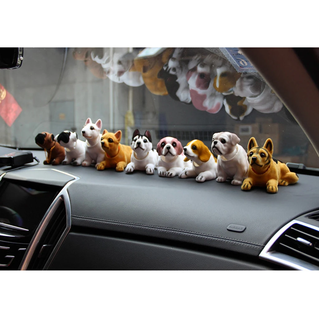 Bobbing Head Shepherd Dog Auto Car Dashboard Decors Toy Figurine, 6.6 x 3.2 x 3.9 Inch