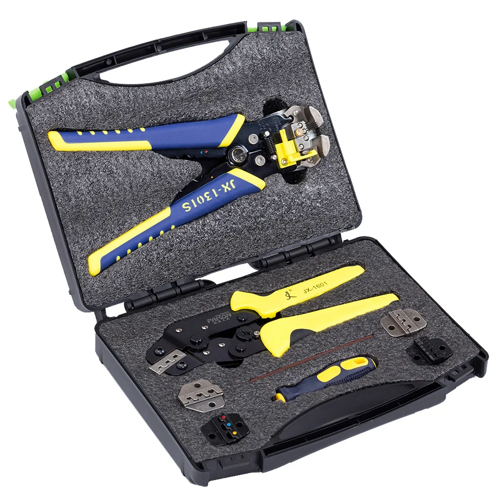 

Hardcover Tool Kit 5-in-1 Multi-port Mode Multi-Specification Ratchet Wheel Effortless Terminal Crimping Pliers with Top Grade W