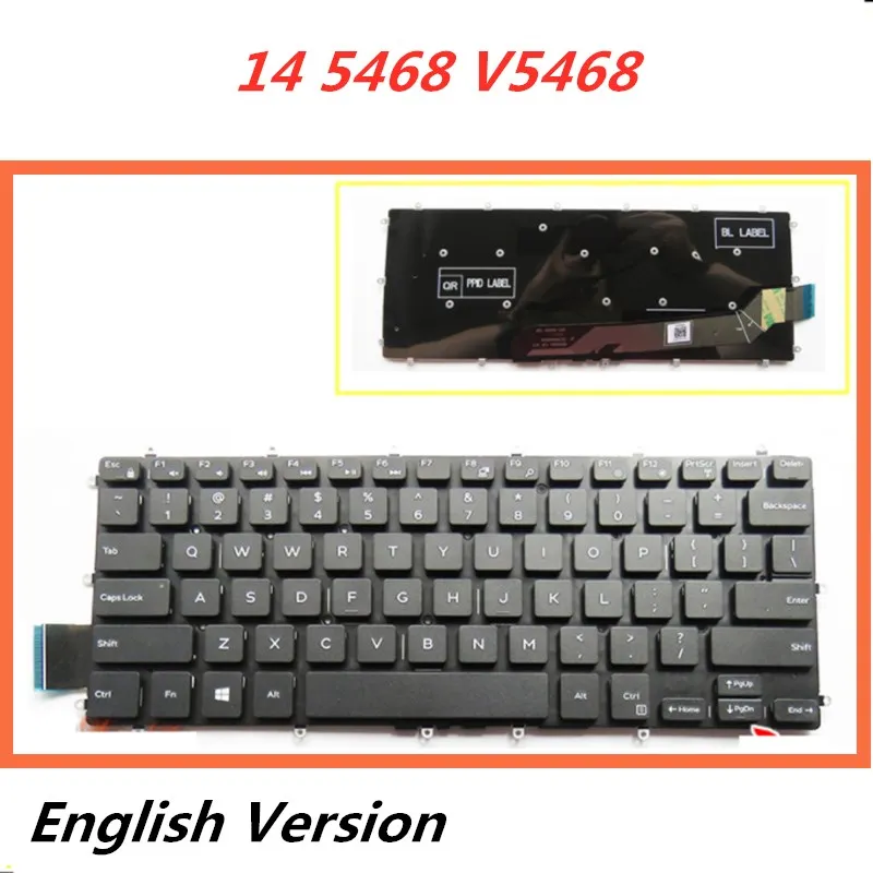 

Laptop English Keyboard For Dell Vostro 14 5468 V5468 Notebook Replacement layout Keyboard