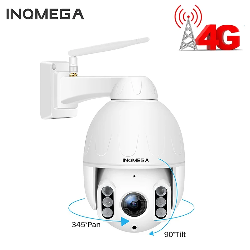 

INQMEGA 4G SIM Card Camera WIFI 2MP 1080P PTZ Dome Camera Wireless GSM IP Camera Security Outdoor CCTV P2P IR Night Vision 30M