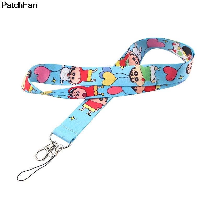 A2506 Patchfan Аниме Crayon Shin-chan тег ремень шеи ремешки для безопасности отрыва для мобильного телефона USB ID бейдж держатель ключа
