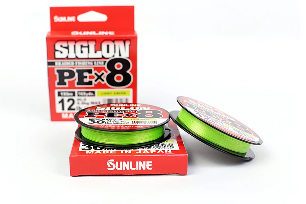 Плетеная рыболовная леска Sunline Siglon PEx8 150 м зеленого/оранжевого цвета 165