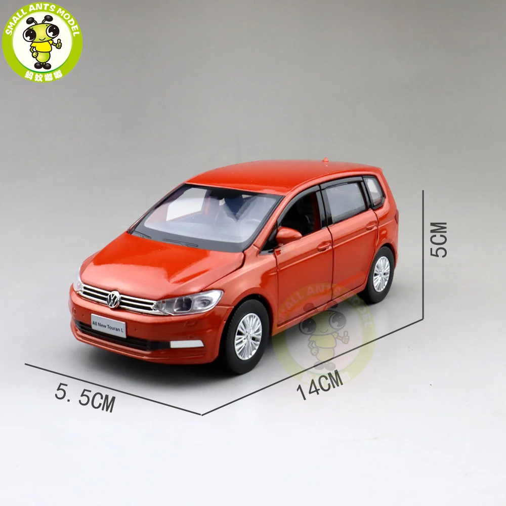  1/32 Jackiekim TOURAN MPV VAN Diecast Model CAR Toys kids Sound Light Pull Back Gifts
