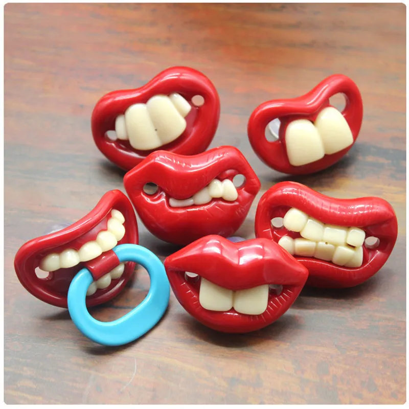 Silicone Funny Baby Pacifier Dummy Nipple Teethers Toddler Pacy Orthodontic Nipples Teether Baby Pacifier Christmas Gift