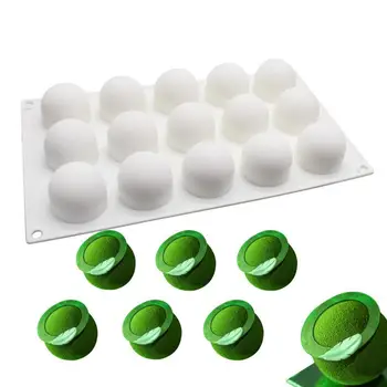 

15Cavity Silicone Molds For Baking Round Ball Shape Christmas Mousse Cake Cake Tools Desserts Ice Cream Molds Mold