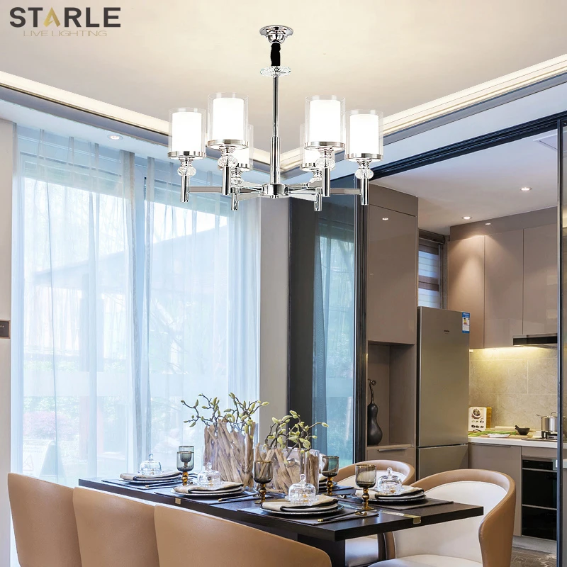 

Postmodern living room simple modern bedroom dining room E14 chandelier atmospheric living room simple European lamps