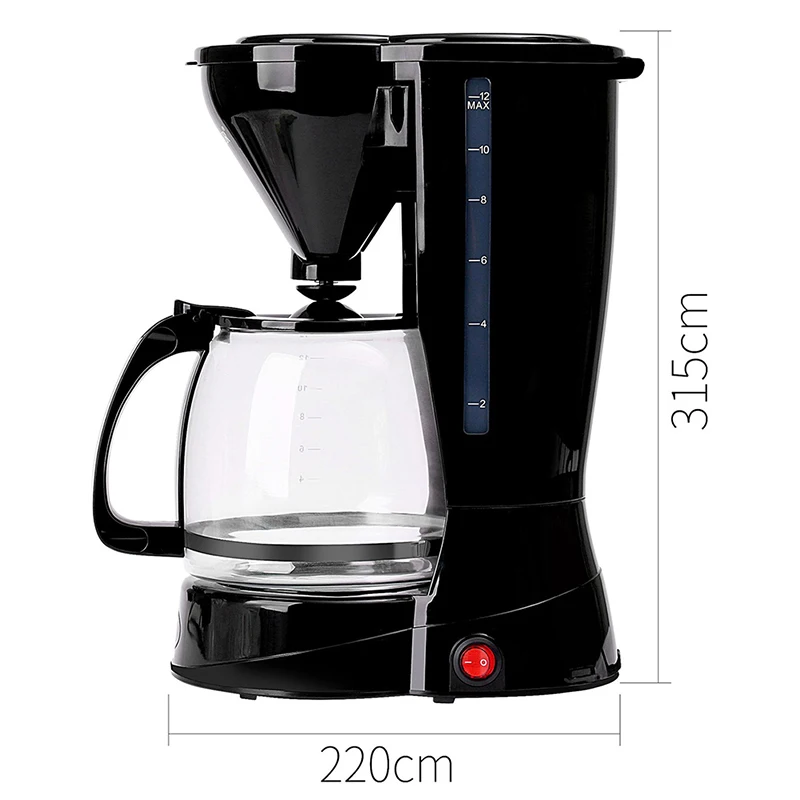 Electric Coffee Makers Smart Drip Coffee Maker Brew Machine With Removable Filter For Office Home LV0329