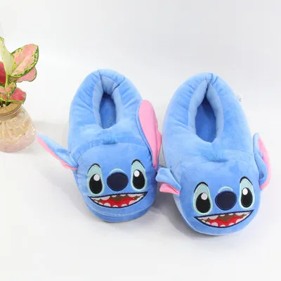 Stitch Lilo Plush Slippers Indoor Cotton Women Couple Home Shoes Cute  Cartoon Child Adult Toys Gifts Dormitory Flat Furry L230518