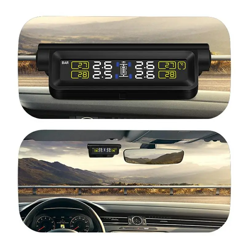 CAREUD автомобильный беспроводной датчик Tpms T680-TL солнечная система контроля давления в шинах Система контроля температуры Солнечная энергия источник питания Usb зарядка