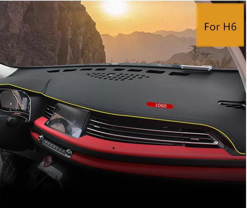 Полиэстер розовый бархат солнцезащитный коврик для Great Wall Haval H6 F7x CAB243