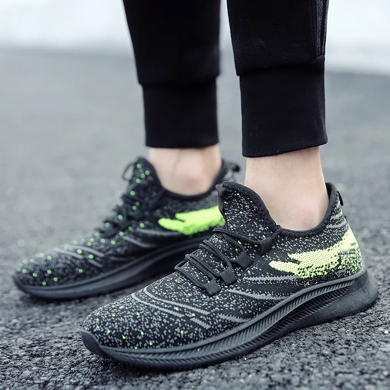 

2019 New Style Casual Versatile MEN'S Shoes Comfortable Deep Mouth Lace-up Athletic Shoes Flat Heel Jogging Shoes