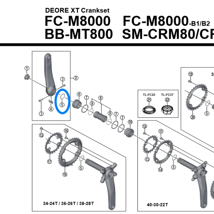 SHIMANO Y1F316000 левое кривошипное кольцо