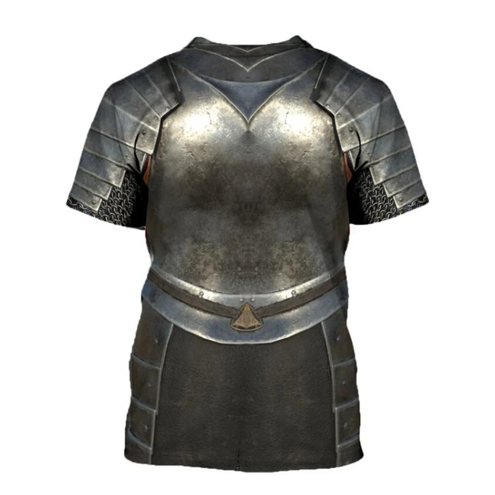 z-SONSPEE 3D ALL OVER PRINTED KNIGHT MEDIEVAL ARMOR T-shirt Fashion Men Samurai Armor Clothes Summer Streetwear Homme Short sleeve Top (6)