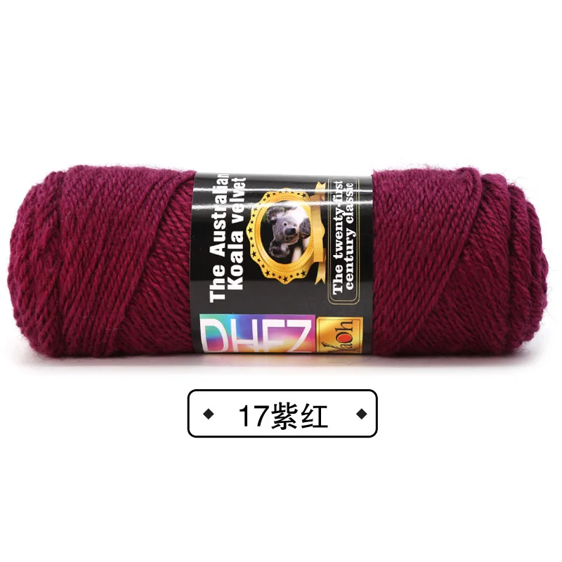 NO.17 12 s/3 100 г/шт. 10 шт./лот шерстяная пряжа для вязания крючком - Цвет: NO.17
