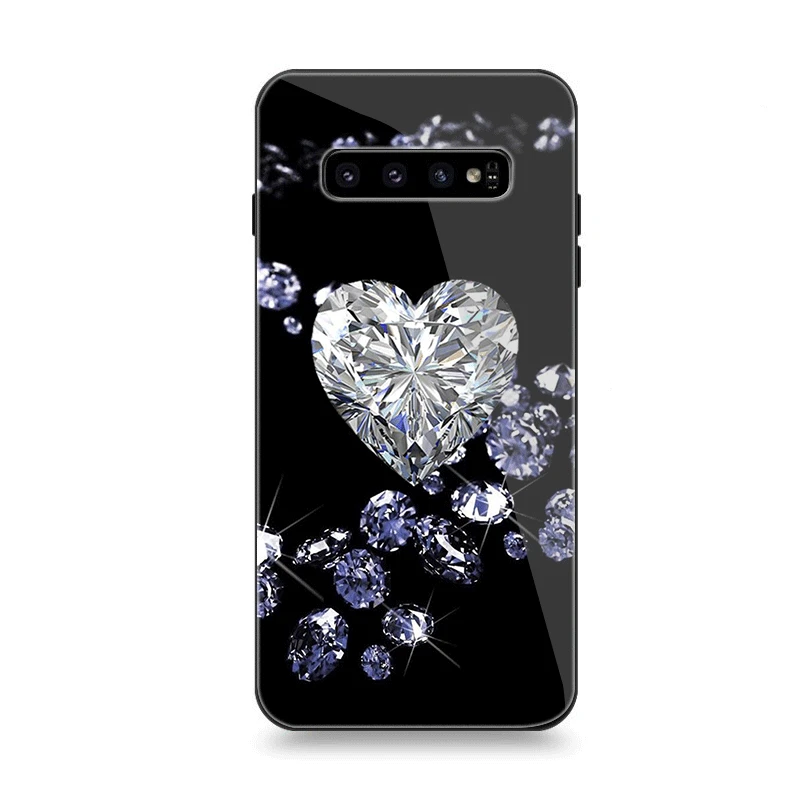 G8 Чехол для телефона Стекло для samsung A70 A50 A30 A40 A20 A60 A10 S7 край S8 S9 S10 Plus Note 8 9 чехол в виде красивого бриллианта розовым алмазом - Цвет: G8