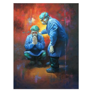 

5D DIY Character Full Diamond Diamond Painting Cross Stitch Floral Art Home Great Anti-Epidemic Hero