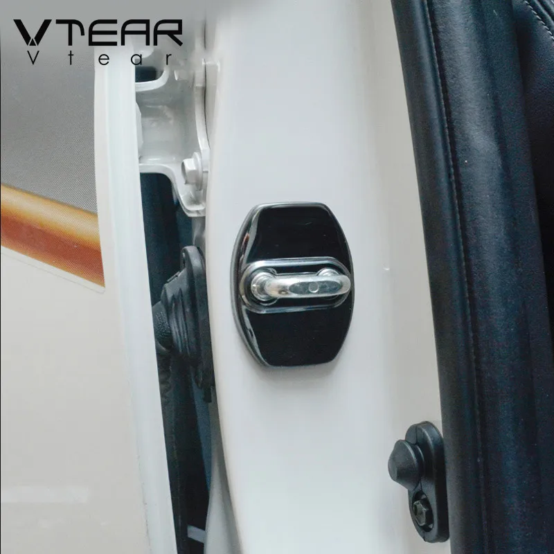 Vtear car door lock cover Anti-scratch decoration exterior accessories styling frame trim For Toyota LAND CRUISER 200 2020 parts