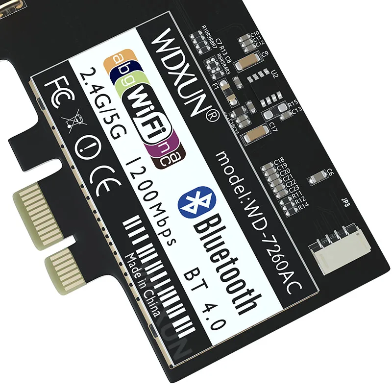 데스크탑 WIFI PCI Express 7260AC 2.4GHz/5GHz Wi-Fi Inteligente PCIe Bluetooth 867 4.0 wifi 카드 데스크탑 PCIE WIFI AC-7260