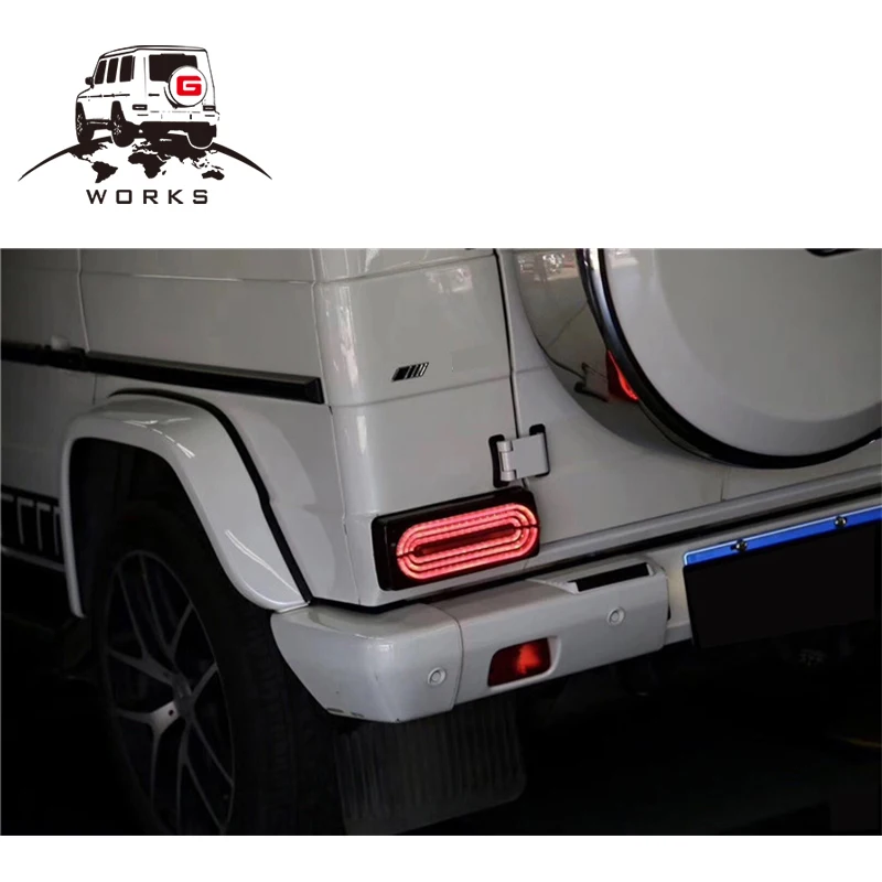 G class W463 стильный задний светильник для W463 G Class G500 G55 G63 G65 задний светильник светодиодный черный последовательный 1990