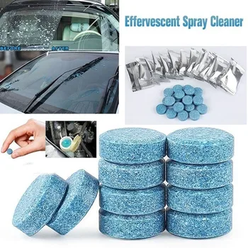 

10Pcs Condensed Effervescent Tablet Wiper Car Windshield Glass Washer Solid Wiper Concentrated Super Conventional Cleaner Tablet